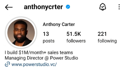 After — 2,100 → 51.5K followers