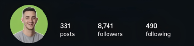 Before — 8,741 → 44.5K followers